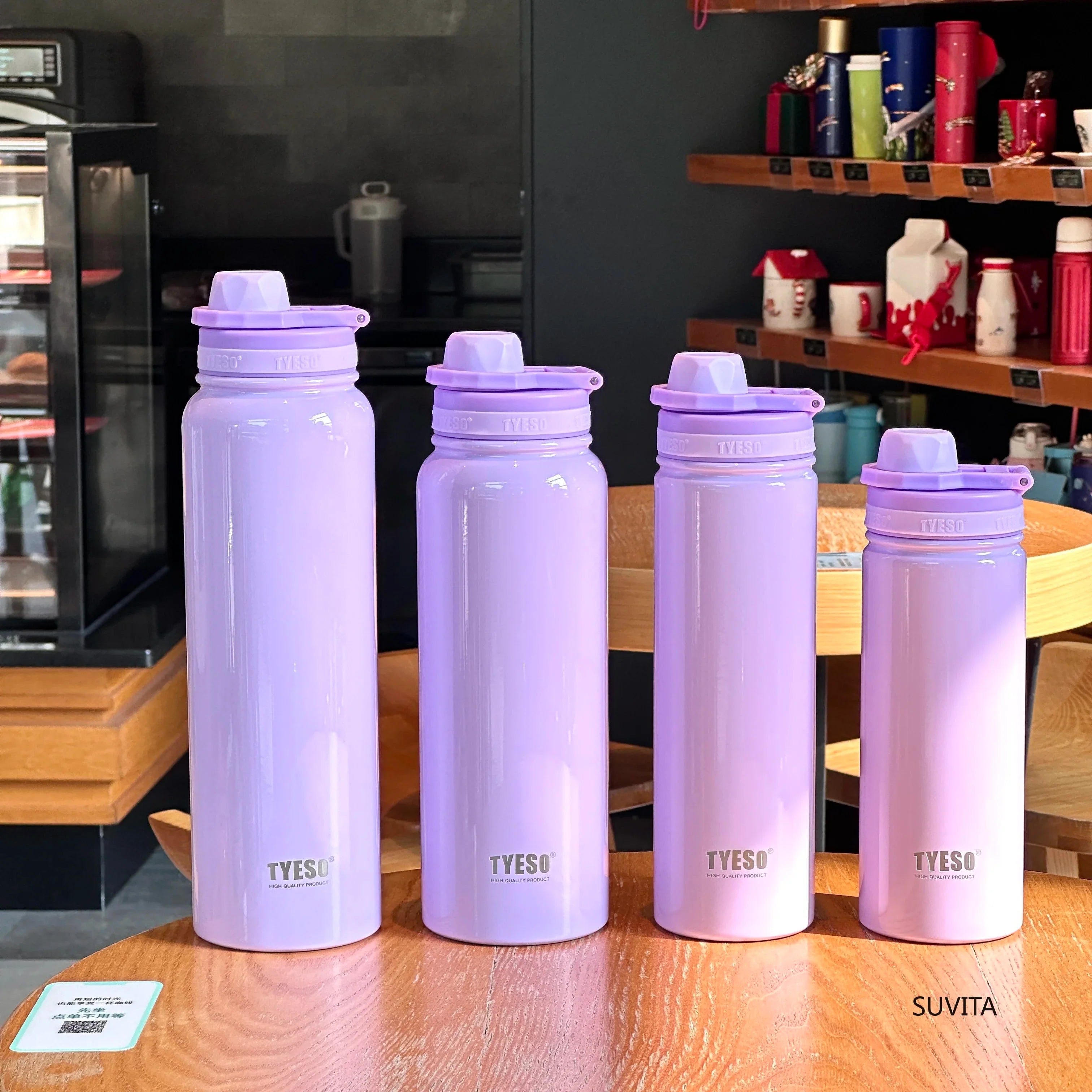 Tyeso Stainless Steel Thermos Water Bottle Portable Sport Vacuum Flask Keeps Cold and Heat Thermal Mug Insulated Car Tumbler Cup