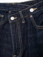 TRAF Women's Basic Hundred Jeans New Fashion Asymmetric Design High Waist Wide Leg Trousers Casual Women's Straight Leg Jeans