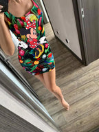 Disney Evening Dresses Fashion Prom Stitch Mini Dress Print Elegant Women Y2k Sling Woman Clothes Chic Sexy Summer 2024 Bodycon