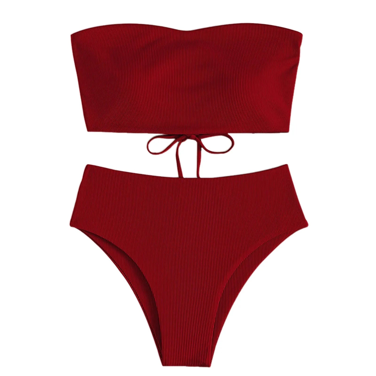 Bathing Suit Two-Piece Set Summer Swimwear Bra Briefs Bikini Set With Chest Pad Wire-Free Women Beach Suit Women Clothes