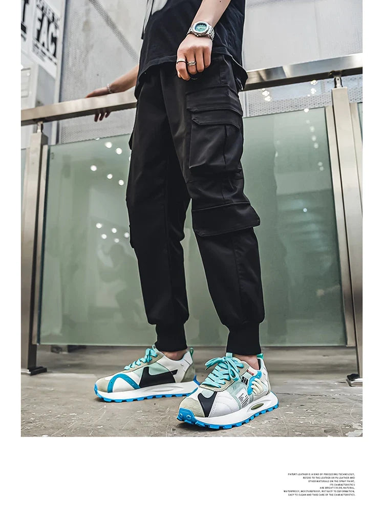 Fashion Designer Men Shoes Dissolve Thick Shoes Casual Sneakers Men Platform Trend  Chunky Sneakers Walking Shoes