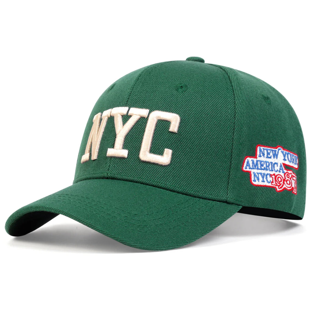 Unisex NYC Letter Embroidery Baseball Caps Adjustable Casual Hats Spring and Autumn Outdoor Sunscreen Hat