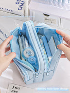 Exquisite Transparent Pencil Case Student Large Capacity Multifunctional Convenient Stationery Storage Bag