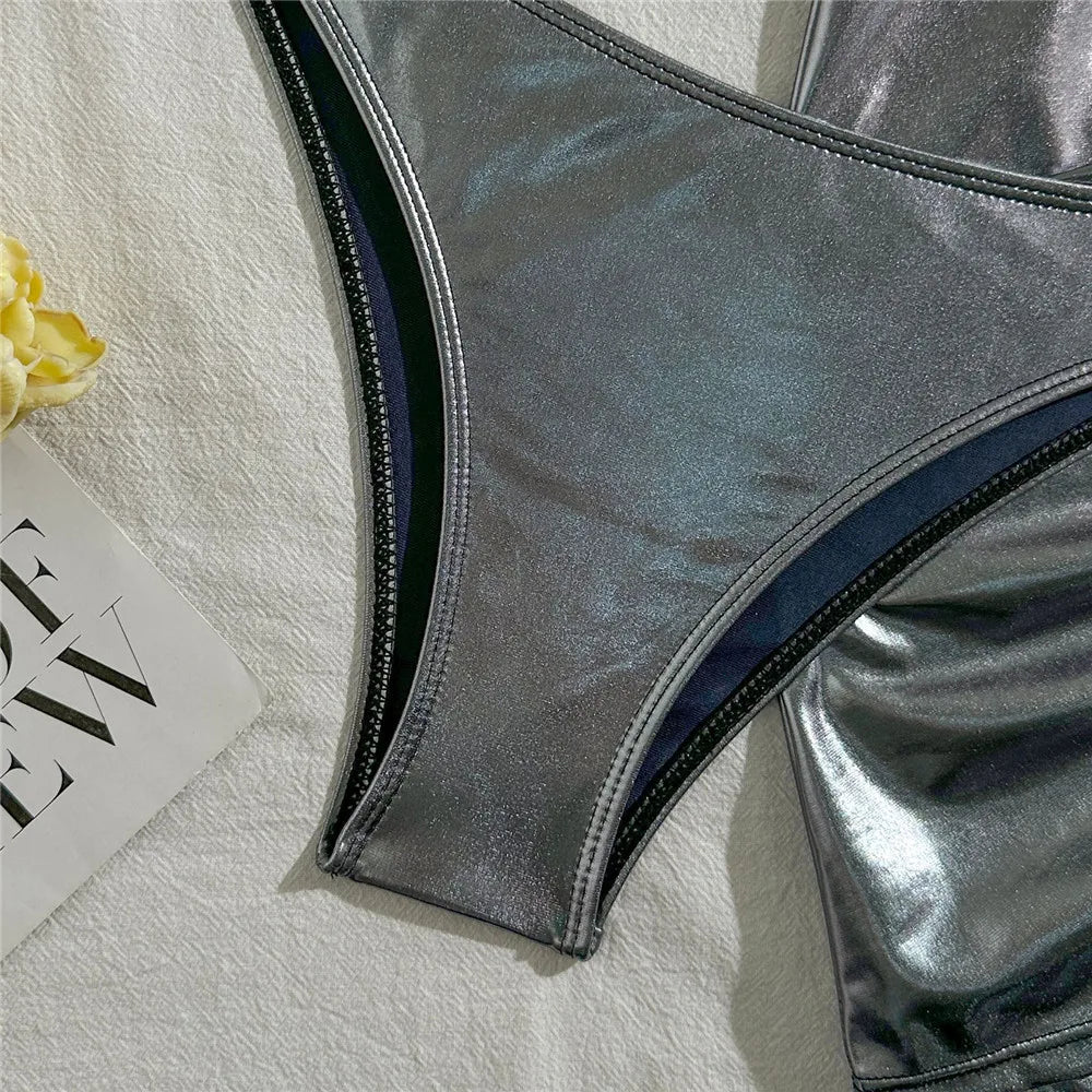 Gold Micro Thong String 3 Piece Bikini Set Damen Halter Swimwear Skirts Cover Ups Sexy Swimsuit Women 2025 Bathing Suit Bikinis