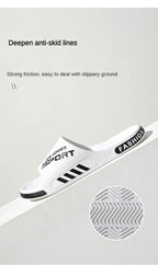 Fashion Men's Slippers PVC Soft Sole Non-slip Slides Casual Outdoor Beach Flip Flops Home Bathroom Couples Slippers New Sandal