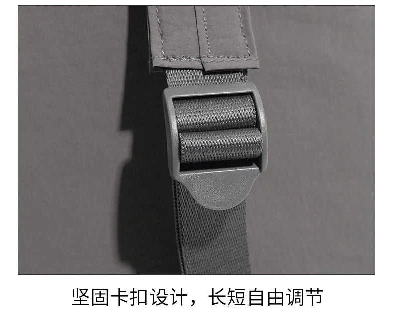 Water - resistant double - shoulder backpack. It has a large capacity, is lightweight and casual. Made of wrinkled and washed ny