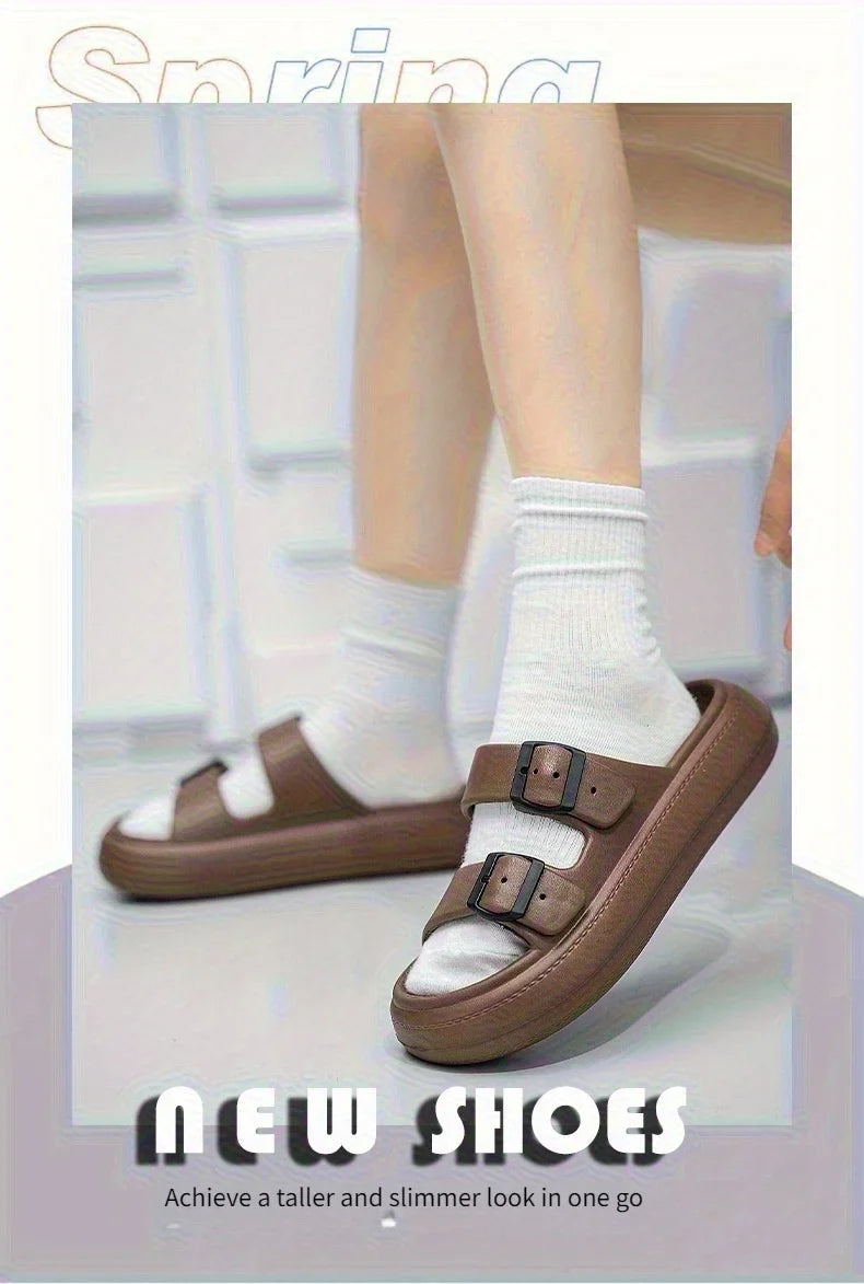 Hot Summer Outer Wear, Soft-Soled, Lightweight, Thick-Soled, Non-Slip, Wear-Resistant Beach Sandals for Women
