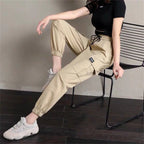 Cool Cargo Pants Women Casual Harajuku  Joggers High Waist Loose Female Hip Hop Trousers Korean Punk Pants Funny Capri Femme
