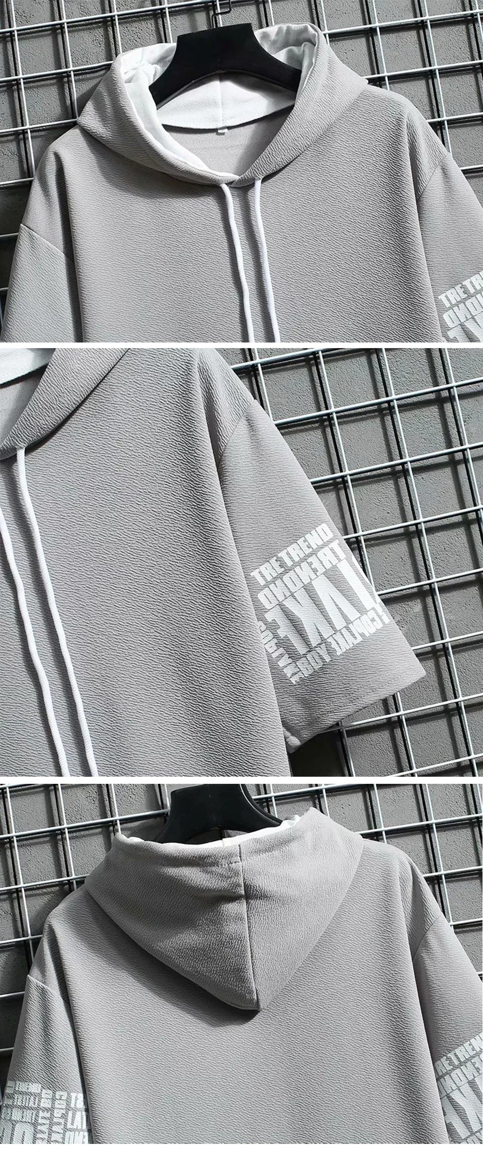 Hoodies Set Shorts Pullover Hat Summer Suits Casual T Shirt Clothing for Men T-shirt Hood Print Hoodie Men New Top Short Sleeve