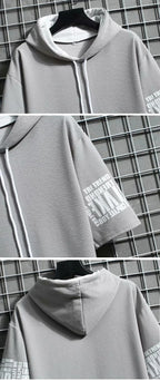 Hoodies Set Shorts Pullover Hat Summer Suits Casual T Shirt Clothing for Men T-shirt Hood Print Hoodie Men New Top Short Sleeve