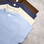 Two Piece Short Sleeve Sport Yoga Set Outfit Fitness Gym Set Workout Clothes for Women Flare Leggings Sportwear Women Tracksuit