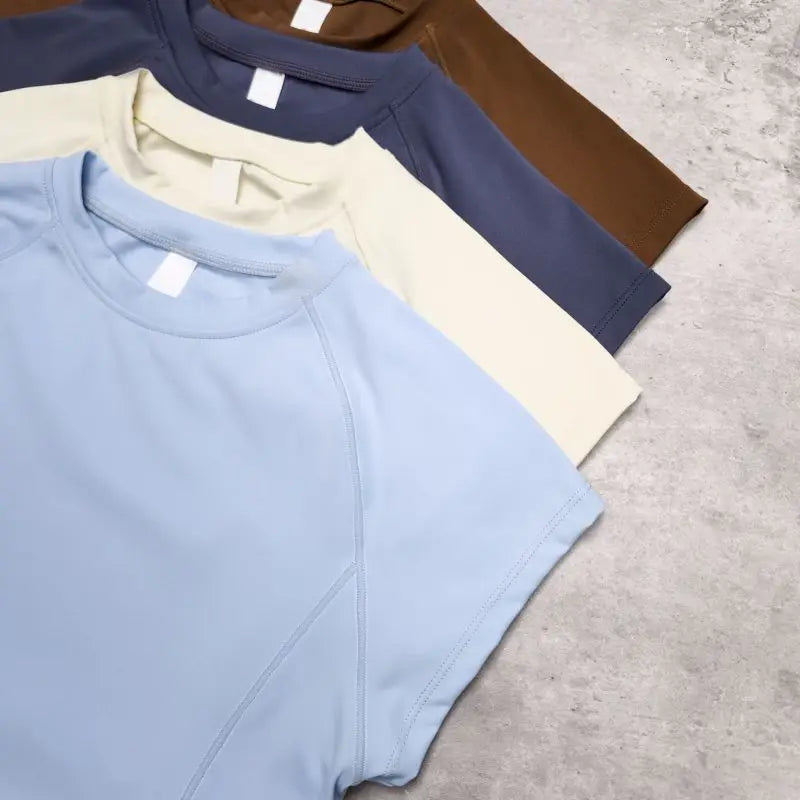 Two Piece Short Sleeve Sport Yoga Set Outfit Fitness Gym Set Workout Clothes for Women Flare Leggings Sportwear Women Tracksuit