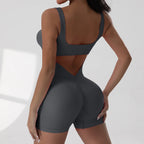 Women's Sexy Backless Tank Rompers Top Bodycon One Piece Halter Sleeveless Bodysuit Short Jumpsuits