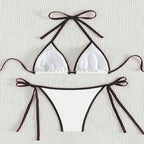 Contrasting Colors String Micro Thong Bikinis Sets Sexy Swimsuit Women 2025 Halter Mini Swimwear Biquinis Beachwear Bikini Mujer