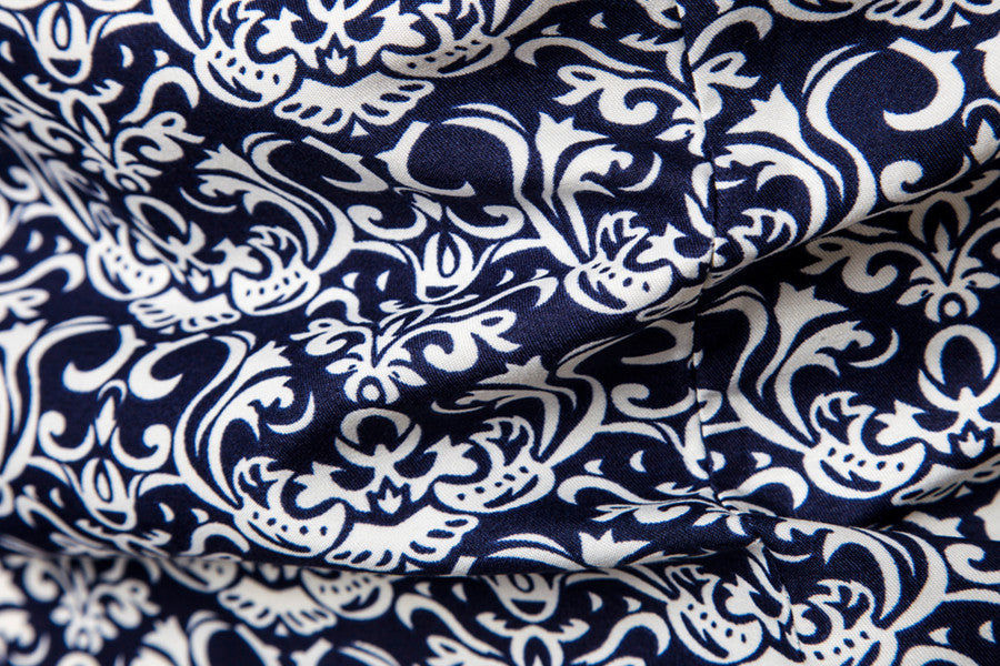 Summer New Men's Short Sleeved Shirt Thin Collar Hawaiian Style Floral Shirt Vacation Series Men's Shirt