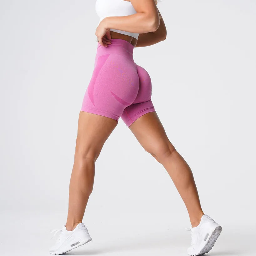 Women High Waist Compression Soft Comfort Seamless Contour Yoga Shorts Summer Outdoor Running Exercise Yoga Running Shorts