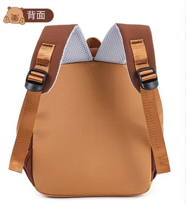 Children Capybara School Bag Cute Fashion Boy Girl Backpack Kids Kindergarten Rucksack Baby Gift