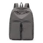 Water - resistant double - shoulder backpack. It has a large capacity, is lightweight and casual. Made of wrinkled and washed ny