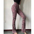 Women's Wide Leg Pants Lady's Draswtring Sweet Y2K Pink Flare Pant Boot Cut Female Long Trousers Casual Chic Matching Sweatpants