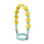 Water Bottle Handle Strap Handmade Flower 16-40oz Tumbler Silicone Safety Ring Cotton Rope Flower Durable Water Bottle Strap