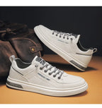 Trendy Versatile Cloth Shoes Men's Spring New Breathable White Shoes Men's Sports and Leisure Board Shoes Trendy Shoes