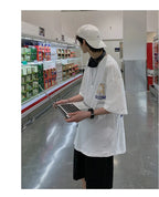 Harajuku Cat Cartoon Eating Noodles Graphic Men Women Tshirts Casual Short Sleeve Tees Japan Style Oversized T Shirt Clothing