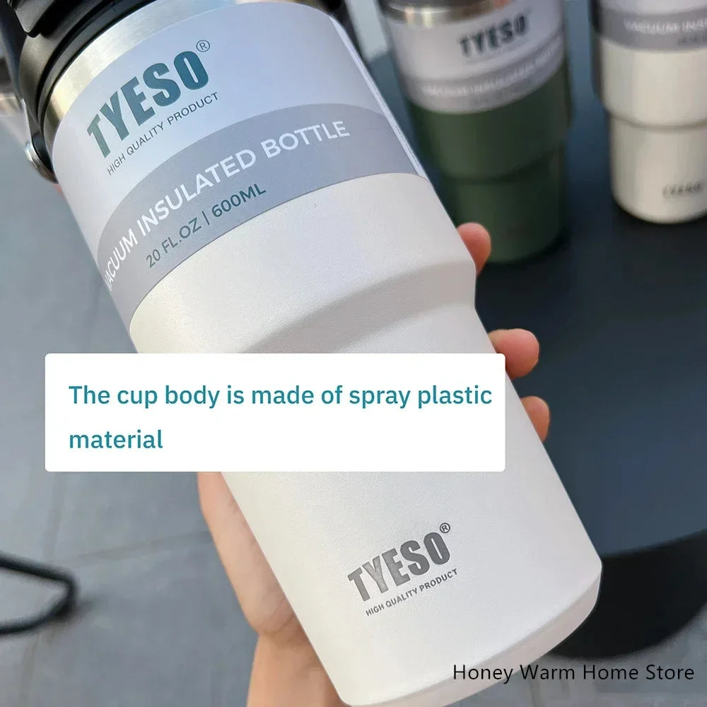 Tyeso Stainless Steel Coffee Cup Cold And Hot Double-layer Insulated Cup Tumbler Thermo Water Bottle Car Travel Mug Vacuum Flask
