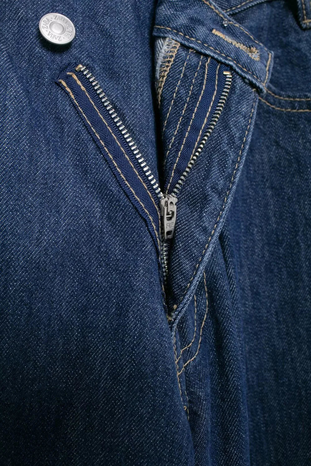 TRAF Women's Basic Hundred Jeans New Fashion Asymmetric Design High Waist Wide Leg Trousers Casual Women's Straight Leg Jeans