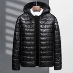Men's cotton coat hooded jacket striped lightweight design 2024 autumn and winter loose oversized warm jacket cotton jacket top
