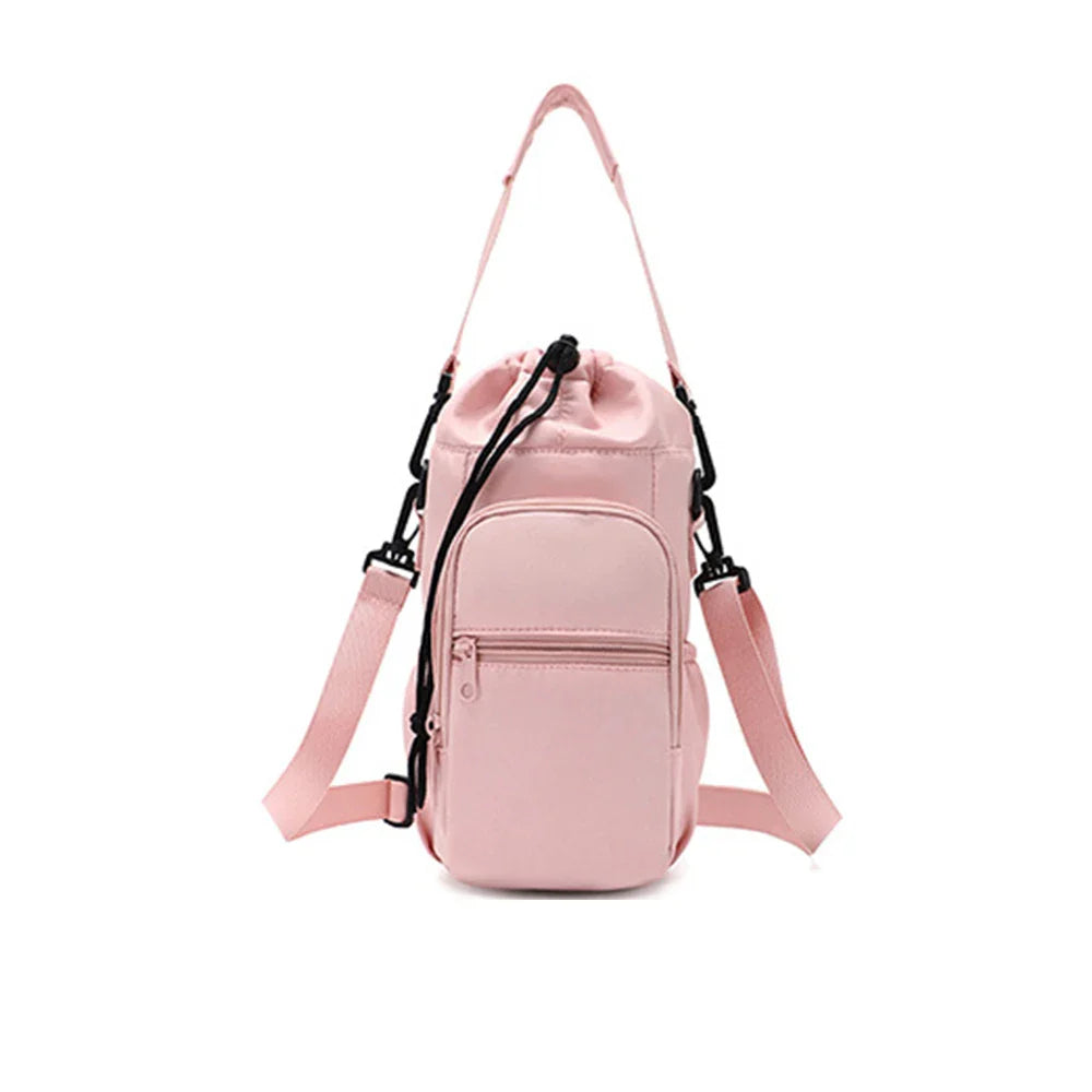 Water Bottle Holder with Strap, Insulation Water Bottle Carrier Bag with Phone Pocket, Water Bottle Sling Bag Crossbody