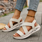 Summer New 2025 Wedge Women's Sandals Platform Outdoor Beach Shoes for Women Elastic Band Design Women Sandals Size 36-43
