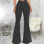 Women Jeans Flare Pants Sexy Denim Long Pant Hip Wrap Casual Solid Elegant Splice Regular Slim Fit High Waist Trousers Summer