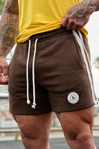 High Quality YA Shorts Men Summer Cotton Comfort Steel Print Sweatpants Skinny Jogging Fitness Shorts Sports Short Pants