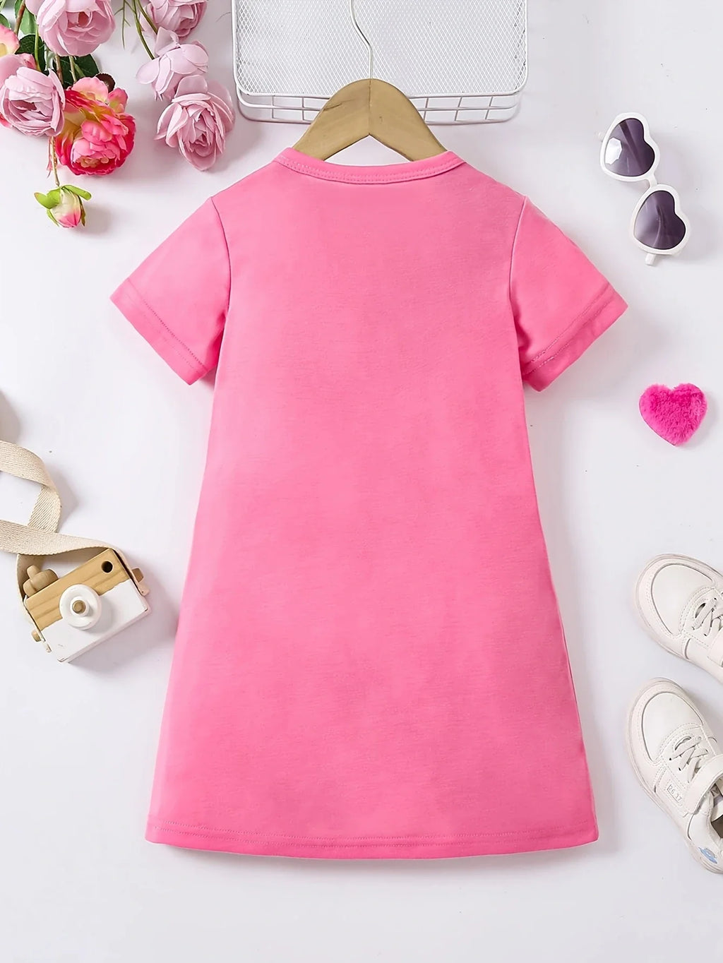 Girl's casual jumpsuit is soft and comfortable, stylish, simple and breathable A-line skirt | Love butterfly print dress