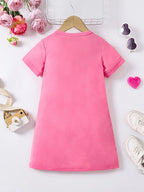 Girl's casual jumpsuit is soft and comfortable, stylish, simple and breathable A-line skirt | Love butterfly print dress