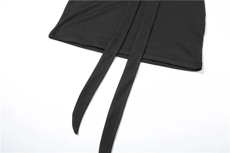 Weird Puss Tight Bandage Dress Women Backless Deep V-Neck Sexy Halter Summer Midnight Hottie Sexy Clubwear Trend Hipster Bodycon