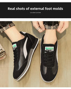 Trend Classic Running Shoes Men Suede Leather Mens Blue Sneakers Comfort Flat Jogging Shoes Man Athletic Shoes zapatillas hombre