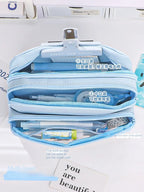 Exquisite Transparent Pencil Case Student Large Capacity Multifunctional Convenient Stationery Storage Bag
