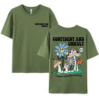 Confident And Unruly Attitude Determines Direction Men T Shirt Cotton Shirt Street Loose T-Shirts Summer Breathable Short Sleeve