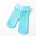 Girls socks Children's snow socks Autumn winter plush thickened warmth medium and large children's baby boys long cotton socks