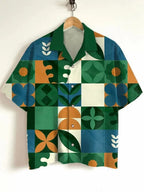 Men's Art Graphics Shirts Short Sleeved Button Down Lapel Shirt For Summer Oversized Tops Vacation Casual Hawaiian Shirts