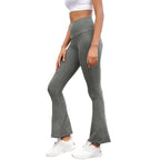 Women's Super Soft Flare Pants High Waisted Tummy Control Workout Yoga Push Up Gym Fitness  Long Leggings Bell Bottoms