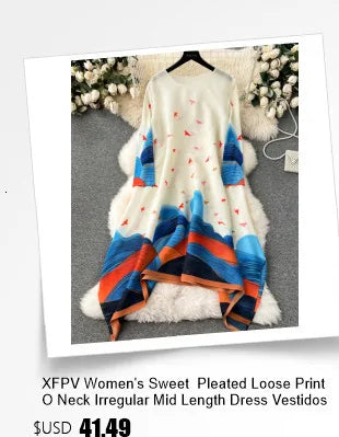 XFPV Women's Sweet Short Denim Dress For Women  Belt Slim Short Sleeved Vestidos Korean Fashion Spring Summer 2025 SM11153