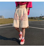 Y2k Shorts For Men 2025 Summer Letter Foam Print Loose Sweatpants Gym Oversized Basketball Shorts Pants Hip Hop Streetwear 8XL