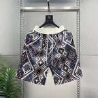 Summer floral shorts men's trendy casual five quarter pants 2025 new loose trendy sports beach pants