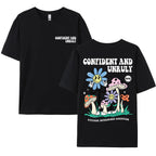 Confident And Unruly Attitude Determines Direction Men T Shirt Cotton Shirt Street Loose T-Shirts Summer Breathable Short Sleeve
