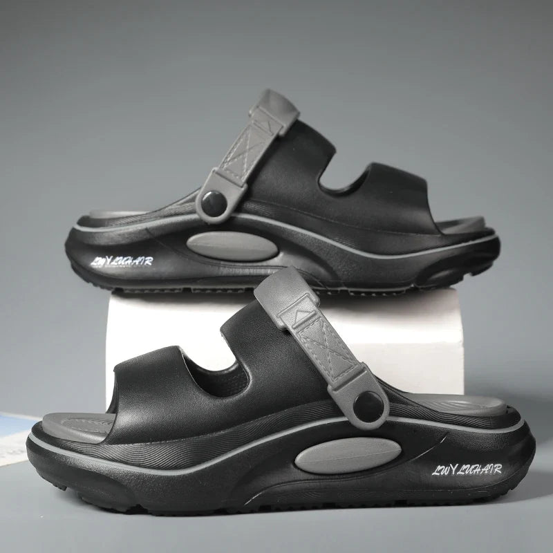 Summer Men's Outdoor Sandals Slippers Beach Comfortable Slides Soft Clogs Men Casual Water Garden Shoes Men Women Beach Sandals