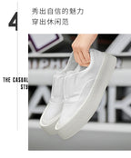 Canva Men's Casual Sneakers Summer Breathable Ice Silk Lazy Shoes Work Cloth Shoes Thick Bottom Black Sports Shoes