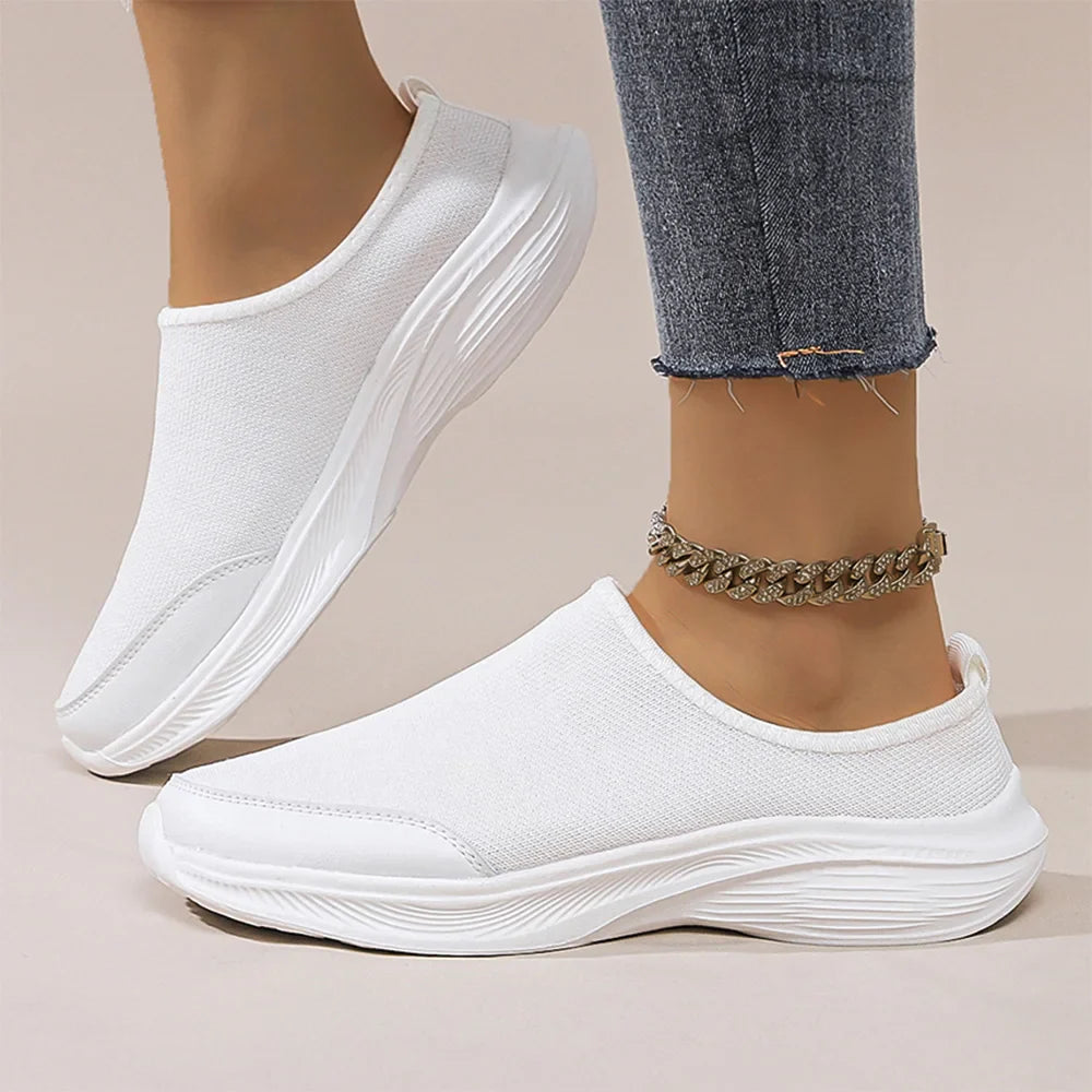 W003 Unisex Men's and Women's Flyknit Sports Shoes Running Shoes Soft Sole Wear-Resistant Lightweight Black White Casual Sports Shoes Campus Casual Style Four Seasons Loafers