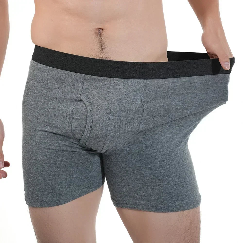 Man Mid-Long Boxer Shorts Sport Underwear Cotton Underpants Sexy Boxershorts Breathable Panties Large Boxers Hombre Men's Gifts